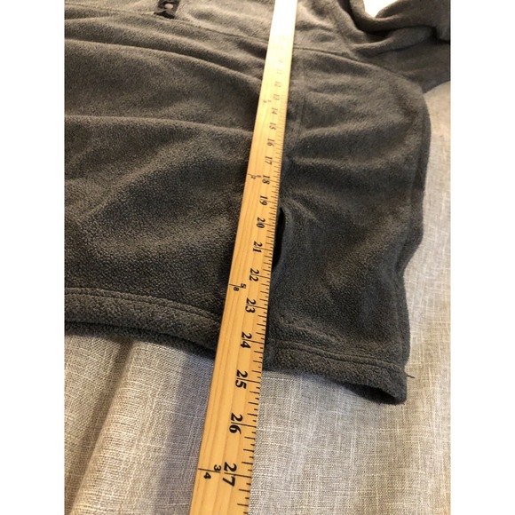 L.L. Bean Jacket Men Large Gray 1/4 Snap Trail Fleece Hunt Fish Camp Hiking Pack - Picture 8 of 10